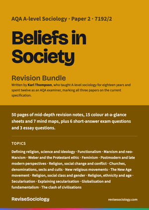 A Level Sociology Beliefs in Society Religion Bundle