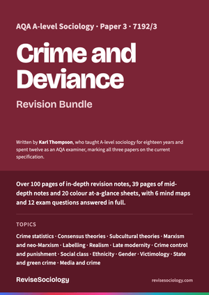 A-Level Sociology Crime and Deviance Revision Bundle
