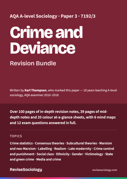A-Level Sociology Crime and Deviance Revision Bundle