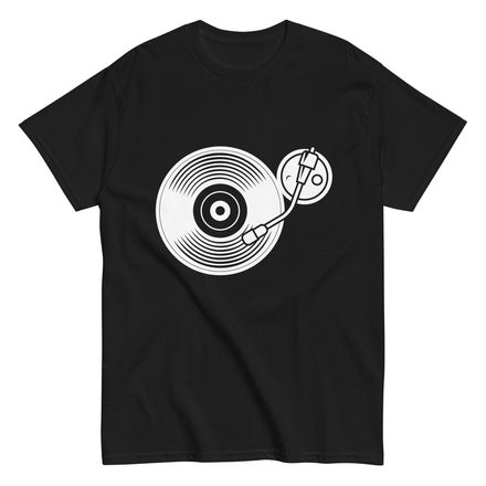 Black Vinyl Turntable Tee