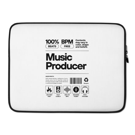 Music Producer Laptop Cover (White)