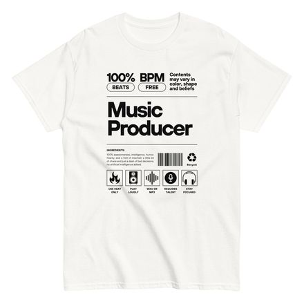 Music Producer Ingredients Tee (White)