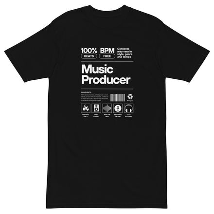 Music Producer Ingredients T-Shirt (Black)