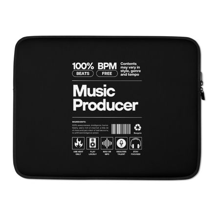 Music Producer Laptop Cover (Black)