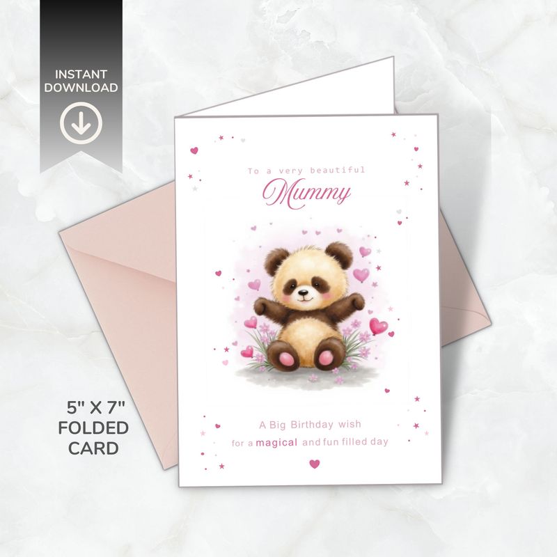 Printable Birthday Card for Female Relatives (Various) A5 &amp; 5x7 Folded PDF + PNG – Instant Download