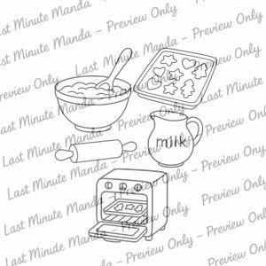 Baking Spirits Bright Digi Stamp Set – Christmas Baking Clipart