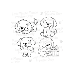 Cuddles the Puppy Everyday Clipart Bundle – 12 PNG Illustrations – Cute Digital Puppy Graphics for C