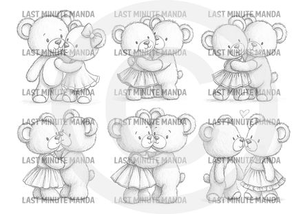 Benny and Bella Valentines Sketch Set - Dual-Shaded Coloring Delight for All Artists