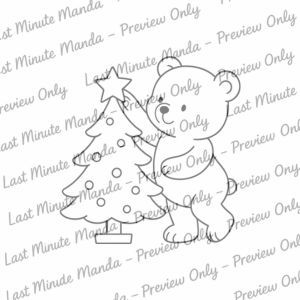 Cozy Christmas Companions Black and White Digi Stamp Set | PNG &amp; JPEG | Cuddles, Biscuit and Pip Chr