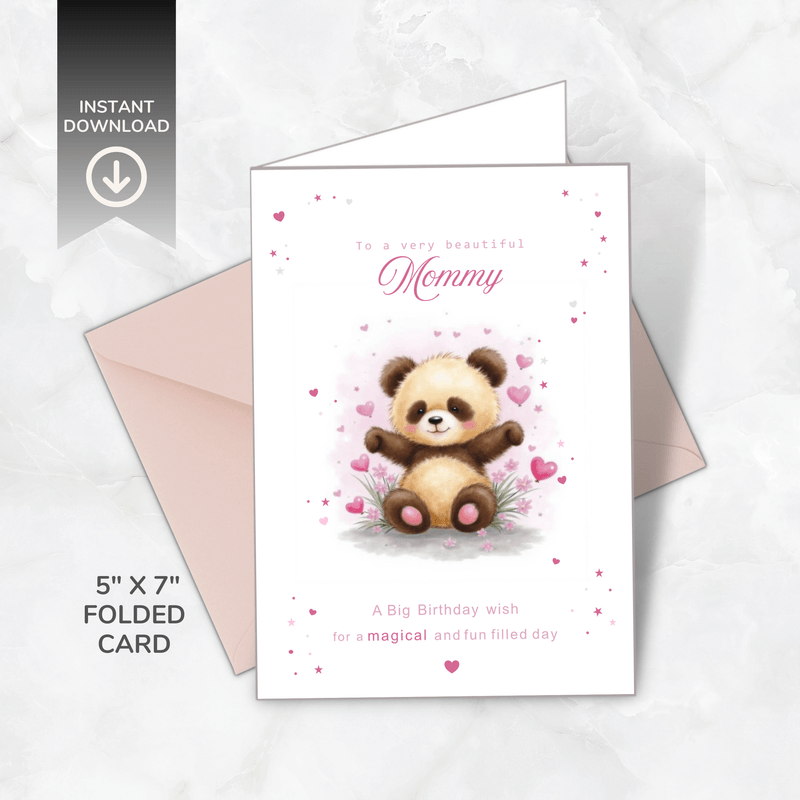 Printable Birthday Card for Female Relatives (Various) A5 &amp; 5x7 Folded PDF + PNG – Instant Download