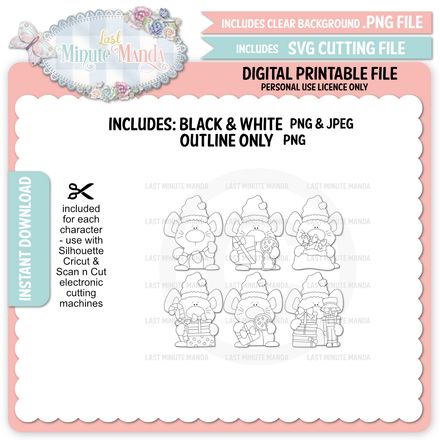 Pipsqueak Christmas Eve Digital Stamps