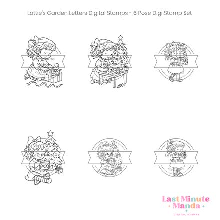 Lottie’s Handmade Christmas – 6 Pose Digi Stamp Set