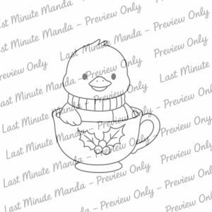 Cozy Christmas Companions Black and White Digi Stamp Set | PNG &amp; JPEG | Cuddles, Biscuit and Pip Chr