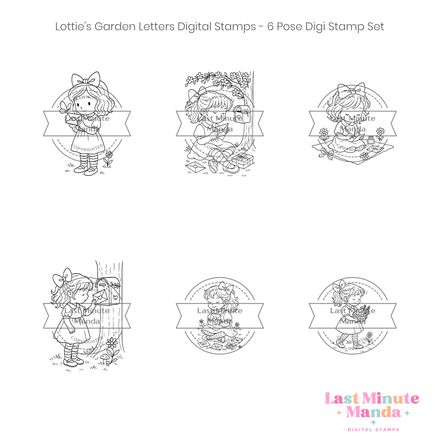 Lottie’s Garden Letters – 6 Pose Digi Stamp Set