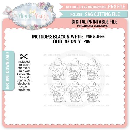 Pipsqueak Christmas Cocoa Digital Stamps