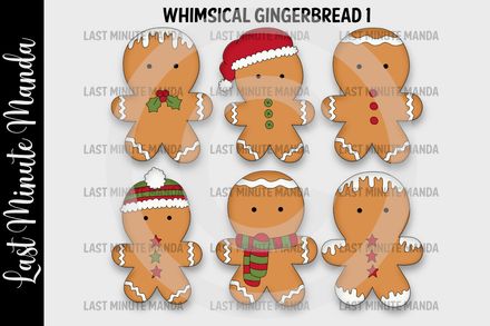 Whimsical Gingerbread 1 Clipart