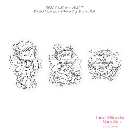 Flossie – Autumn Mini Set – 3 Pose Digi Stamp Set