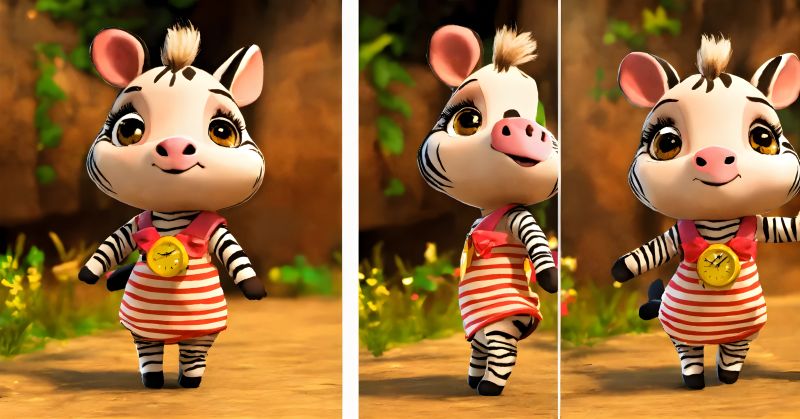 cute baby zebra in a dress 