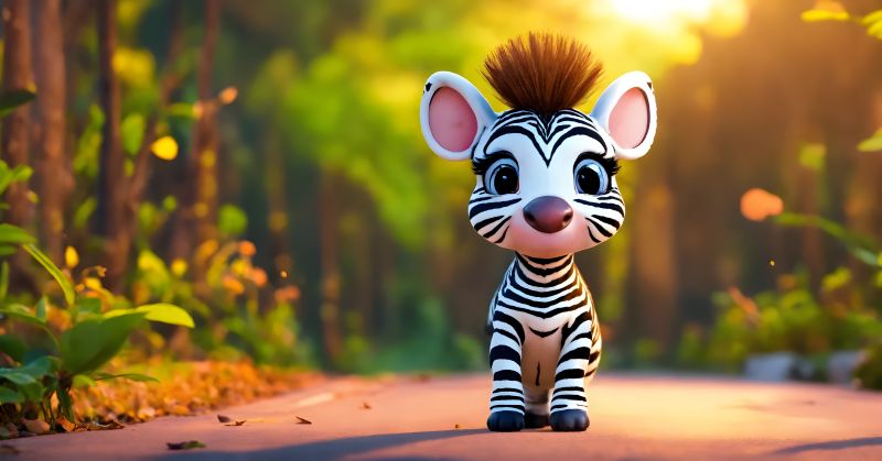 cute baby zebra in a dress