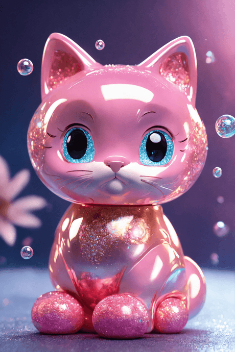 Cute 3D bubble kitty 
