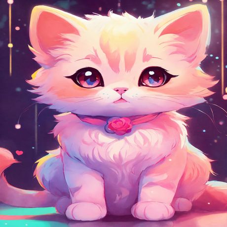 Cute 3D pearl baby kitty