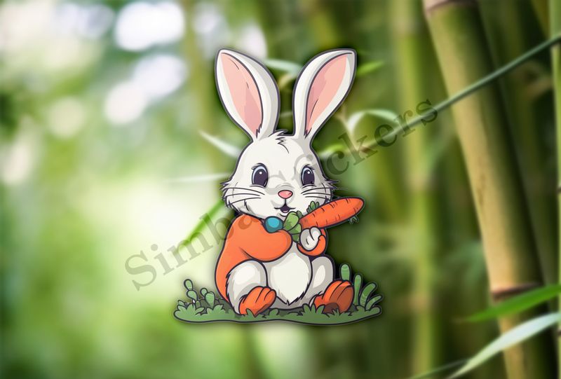 Rabbit holding a carrot