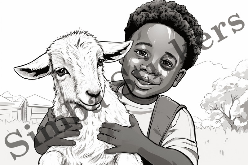 Colouring pages, Bundle of goats, 25 images