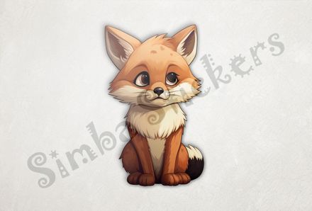 Baby red fox looking sorry
