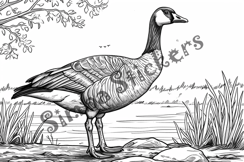 Colouring pages, bundle of geese, 25 images