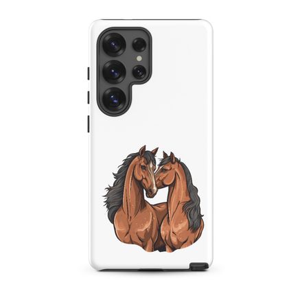 Tough Case for Samsung, Two brown horses snuggling, tdwcyd
