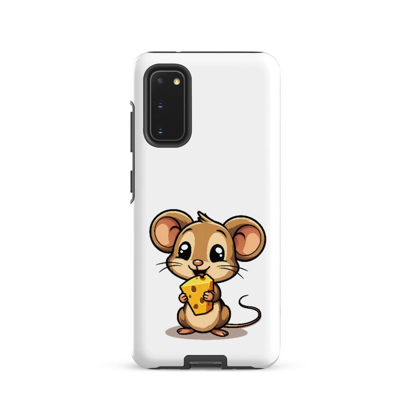 Tough Case for Samsung, Small Mouse happily licking large chunk of cheese, pqapy6