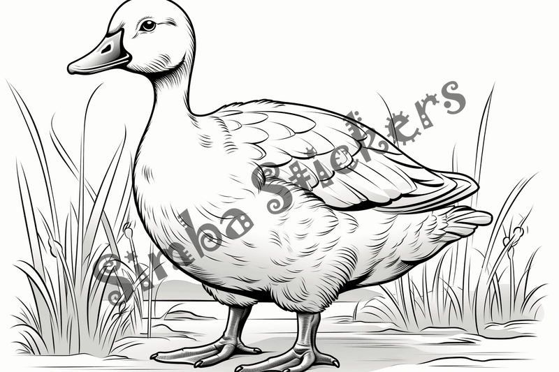 Colouring pages, bundle of geese, 25 images