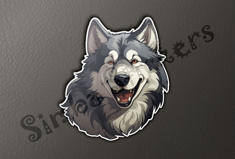 Wolf laughing