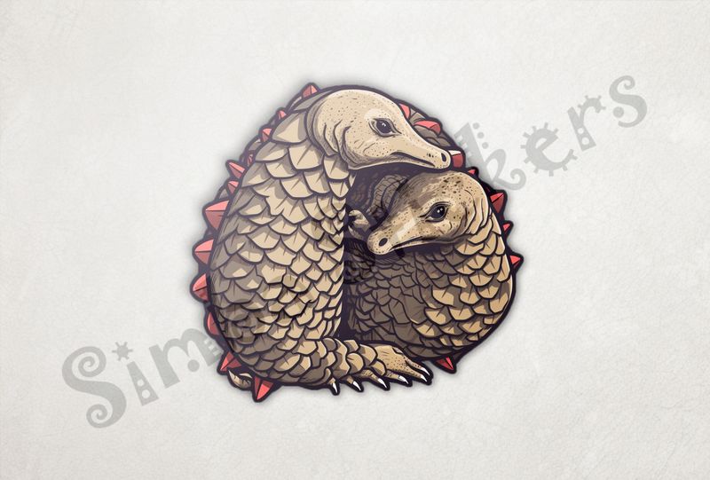 Pangolins in love