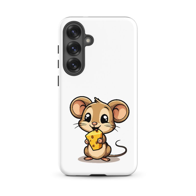 Tough Case for Samsung, Small Mouse happily licking large chunk of cheese, pqapy6