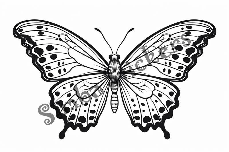 Colouring pages, bundle of single butterflies, 25 images, 95befe
