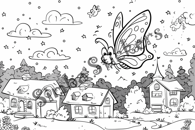 Colouring pages, bundle of butterflies, 50 images 2