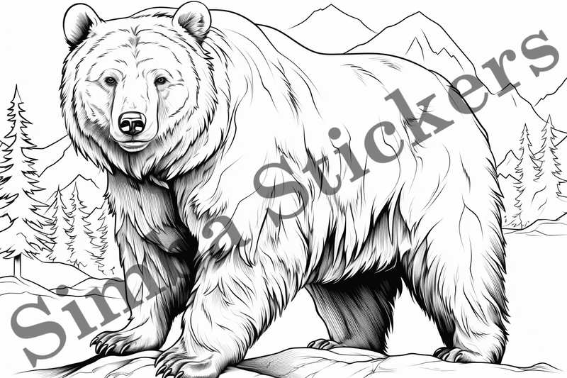 Colouring pages, Bundle of bears, 25 images
