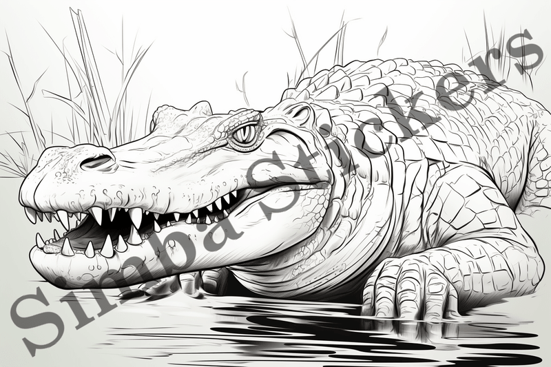 Colouring pages, Bundle of crocodiles, 25 images