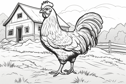 Colouring pages, Bundle of chicken, 10 images