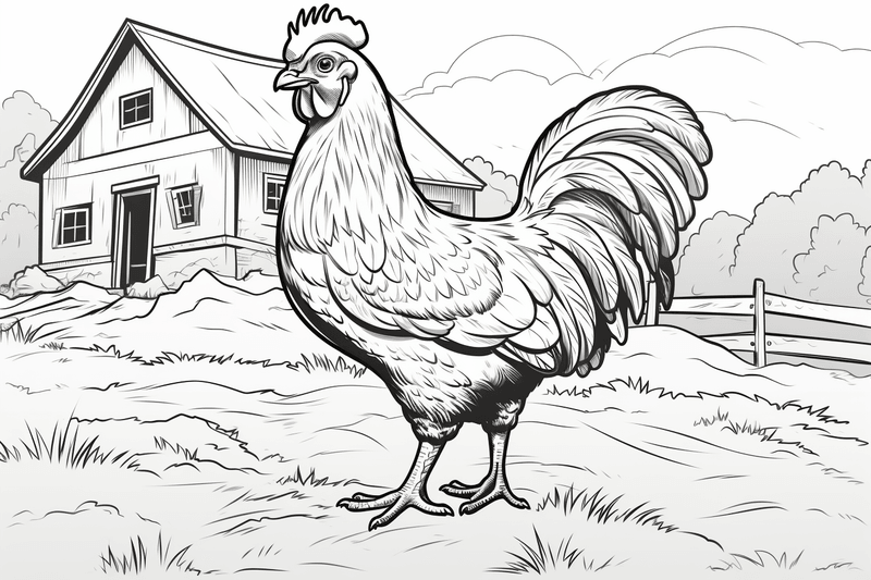 Colouring pages, Bundle of chicken, 10 images