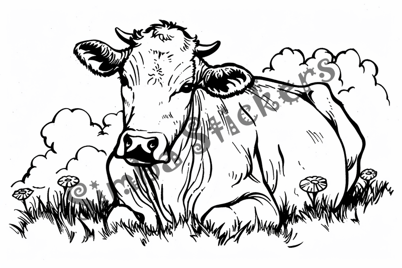 Colouring pages, bundle of cattle, 25 images 2