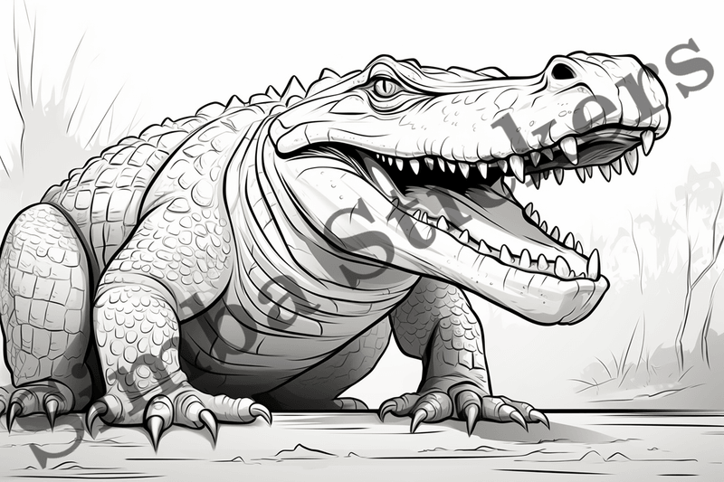 Colouring pages, Bundle of crocodiles, 25 images