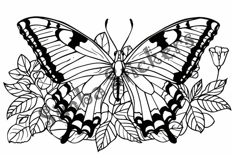 Colouring pages, bundle of butterflies, 50 images
