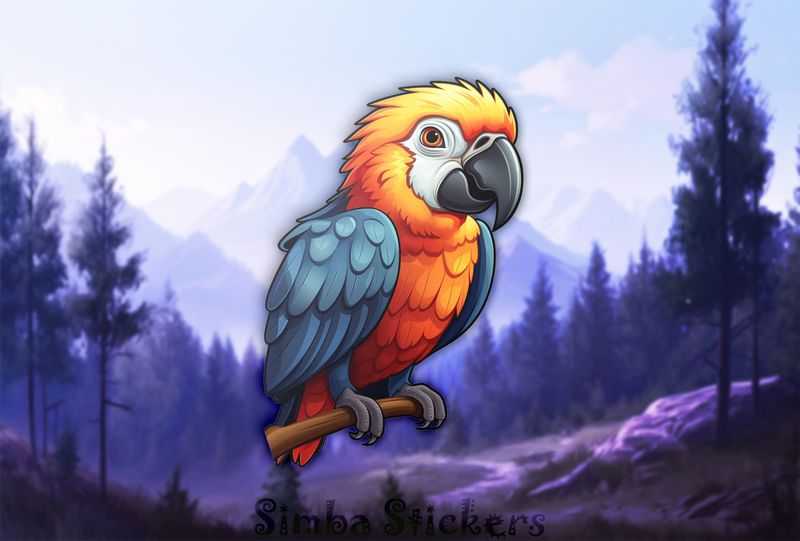 Big-headed parrot perching, 4kh3e2