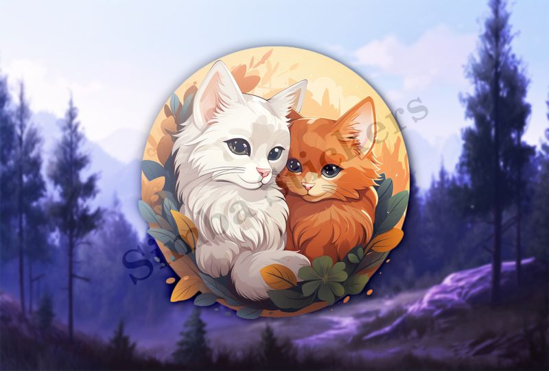 Cats cuddling