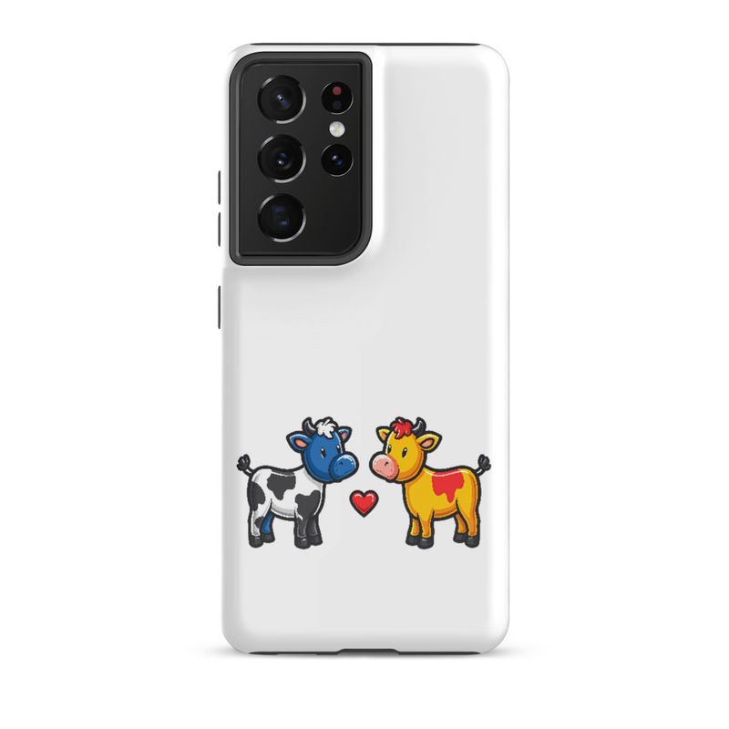 Tough Case for Samsung, Cattle, bull and cow in love, both colourful, zbyzzs