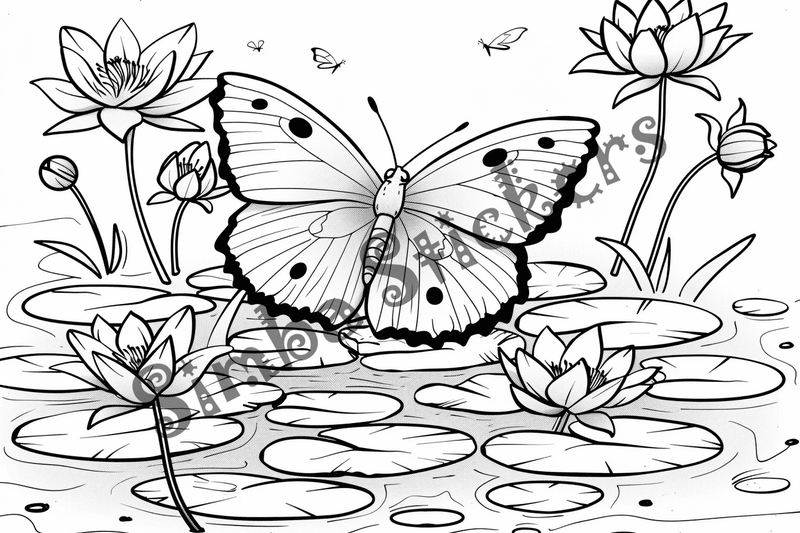Colouring pages, bundle of butterflies, 50 images