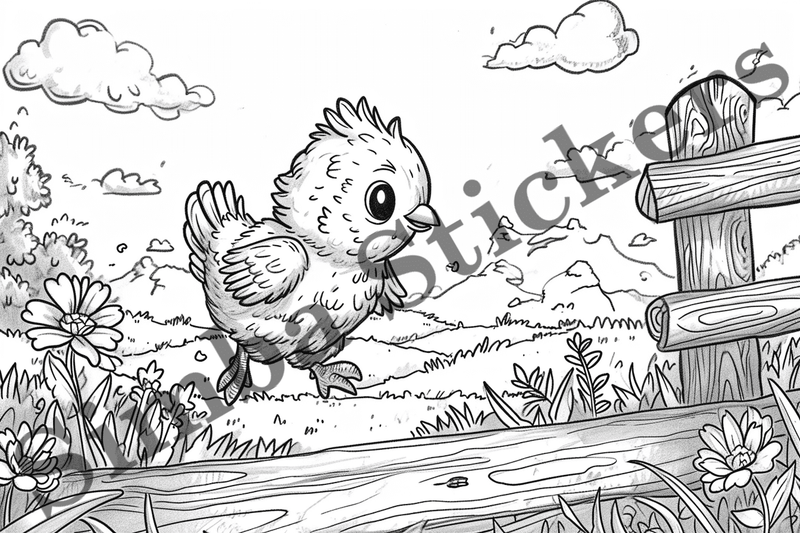 Colouring pages, Bundle of chicken, 25 images