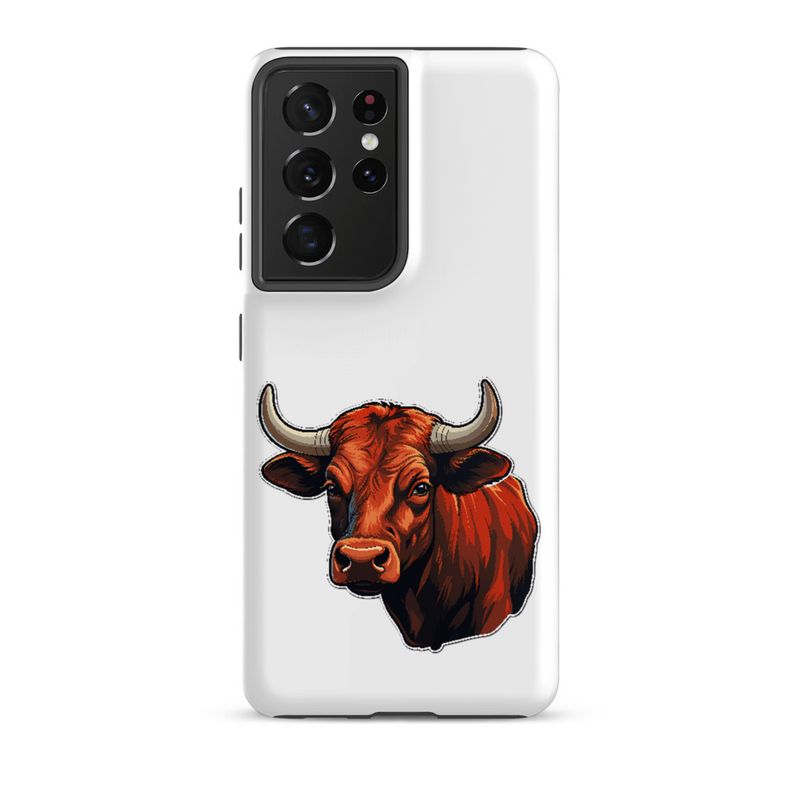 Tough Case for Samsung, Bull face, partial side view, bpor80
